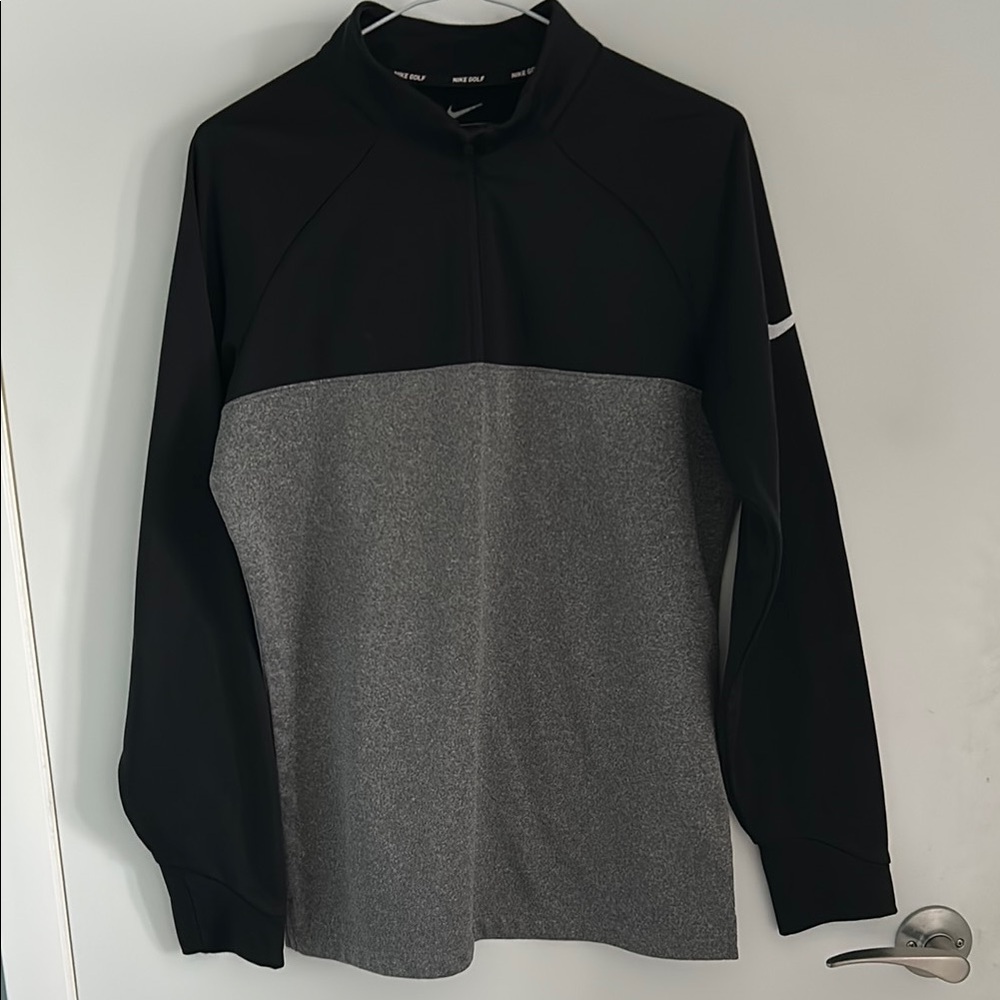 Nike Black and Gray Golf Quarter Zip